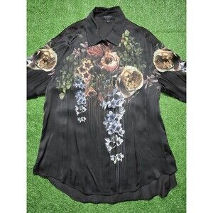 AllSaints Bernie Sabrina Viscose Button-Up Long Sleeve Shirt Women’s 4